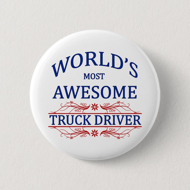 Badge Rond 5 Cm Le chauffeur de camion le plus impressionnant du (Devant)
