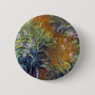 Badge Rond 5 Cm Le chemin à travers les iris par Claude Monet