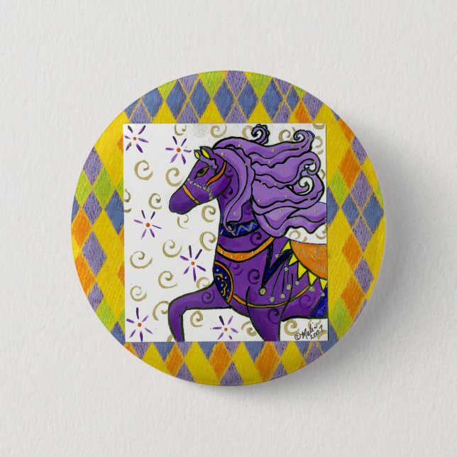 Badge Rond 5 Cm Le cheval de Kaylee (Devant)