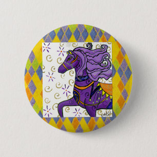 Badge Rond 5 Cm Le cheval de Kaylee