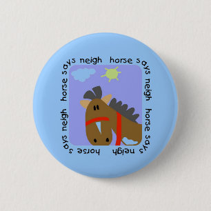 Badge Rond 5 Cm Le cheval indique des T-shirts et des cadeaux d'he