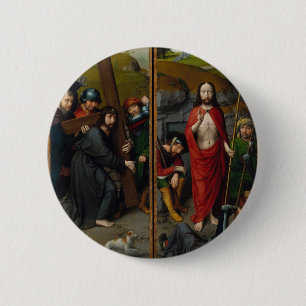Badge Rond 5 Cm Le Christ portant la croix