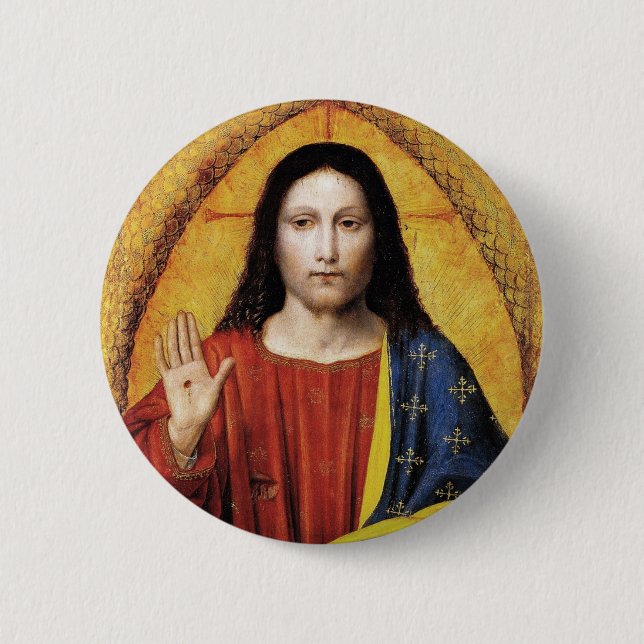 BADGE ROND 5 CM LE CHRIST ROI (Devant)
