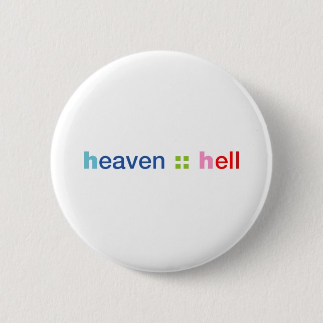 Badge Rond 5 Cm Le ciel et l'enfer (Devant)