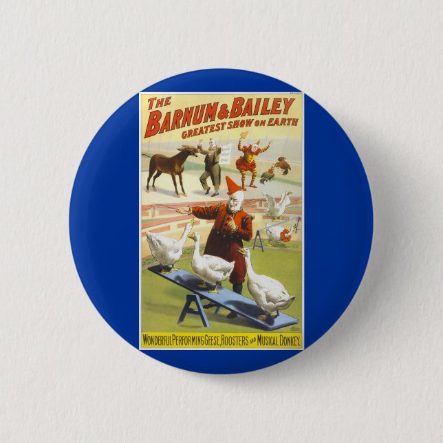 Badge Rond 5 Cm Le cirque de Barnum et de Bailey (Devant)