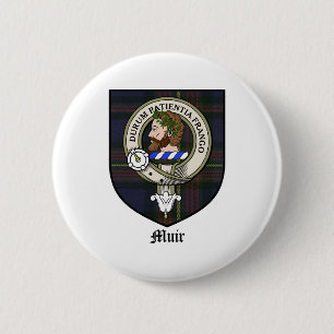 Badge Rond 5 Cm Le clan de Muir Crest le tartan d'insigne