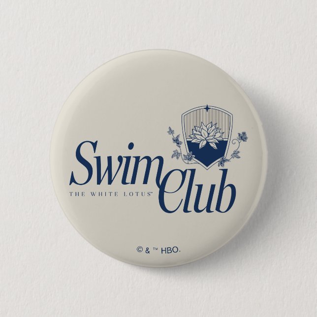 Badge Rond 5 Cm Le Club de natation White Lotus (Devant)