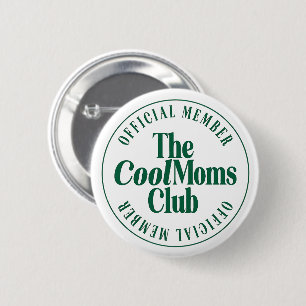 Badge Rond 5 Cm Le Club des Mamans Cool Vert Rétro