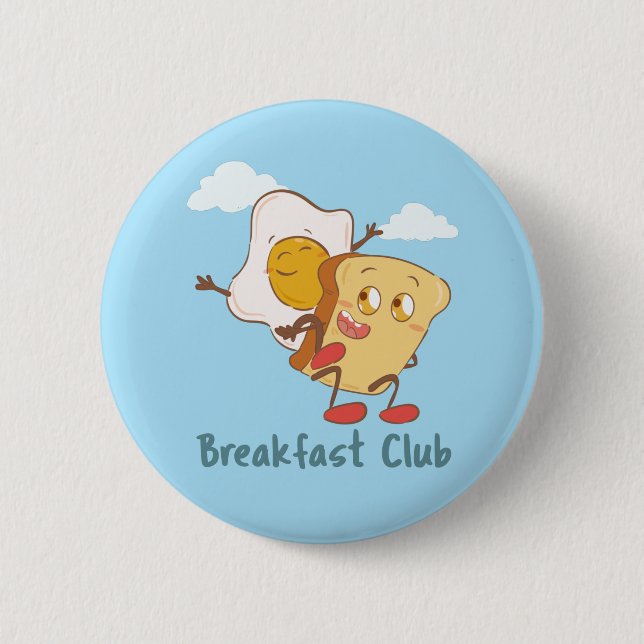 Badge Rond 5 Cm Le Club Petit-Déjeuner - Gastronomie (Devant)