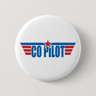 Badge Rond 5 Cm Le co-pilote s'envole l'insigne - aviation