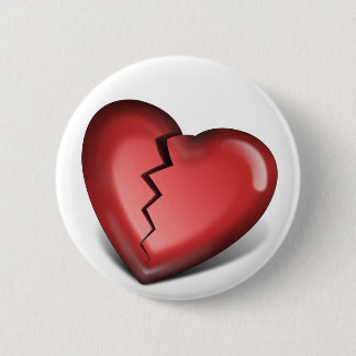 Badge Rond 5 Cm le coeur brisé