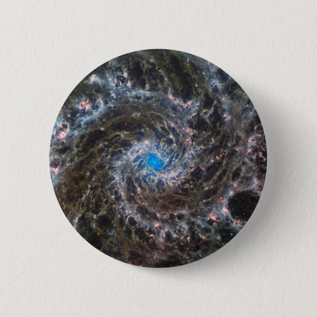 Badge Rond 5 Cm Le Coeur De Messier 74 (Devant)