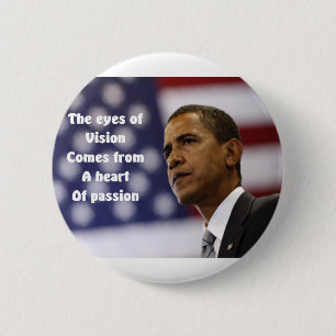 Badge Rond 5 Cm Le coeur de passion de Barack Obama
