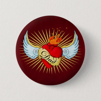 Badge Rond 5 Cm Le coeur du papa