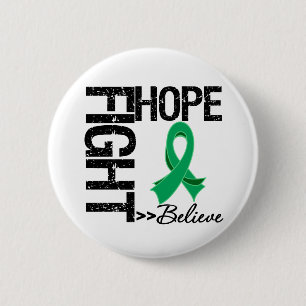 Badge Rond 5 Cm Le combat croient le Cancer de foie de l'espoir v2