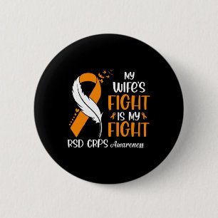Badge Rond 5 Cm Le combat de ma femme est mon combat Rsd Crps sens