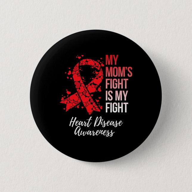 Badge Rond 5 Cm Le combat de maman est ma lutte Conscience des mal (Devant)