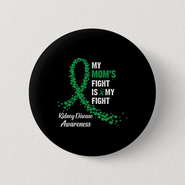 Badge Rond 5 Cm Le combat de maman est ma lutte Conscience des mal (Devant)