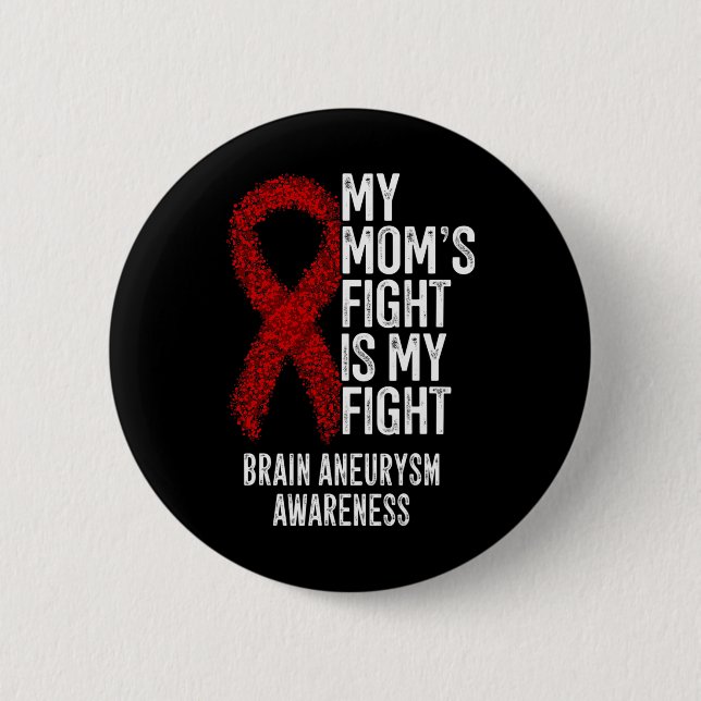 Badge Rond 5 Cm Le combat de maman est mon combat Sensibilisation  (Devant)