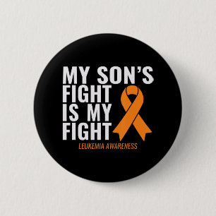 Badge Rond 5 Cm Le combat de mon fils est ma lutte contre la leucé
