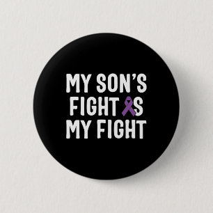 Badge Rond 5 Cm Le combat de mon fils est ma lutte contre le cance