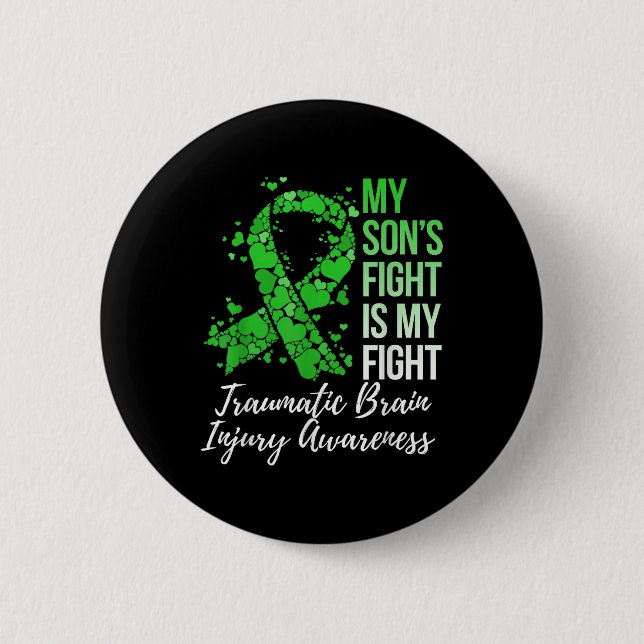 Badge Rond 5 Cm Le combat de mon fils est mon combat traumatisme c (Devant)