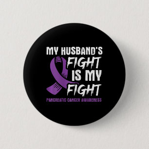 Badge Rond 5 Cm Le combat de mon mari est mon combat cancer du pan