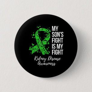 Badge Rond 5 Cm Le combat du fils est ma lutte contre la maladie d