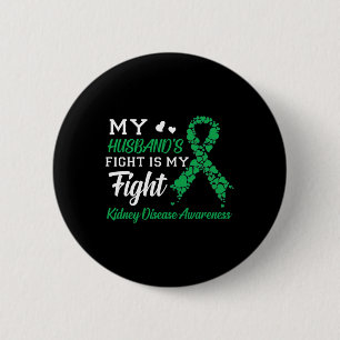 Badge Rond 5 Cm Le combat du mari est mon combat pour lutter contr