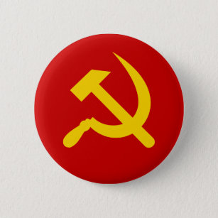 Badge Rond 5 Cm Le communisme marteau et faucille