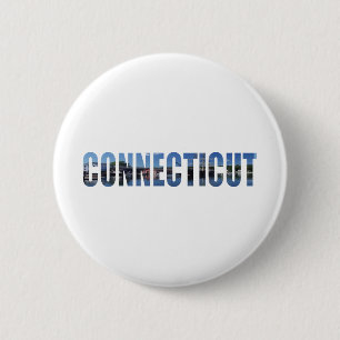 Badge Rond 5 Cm Le Connecticut