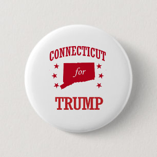BADGE ROND 5 CM LE CONNECTICUT POUR DONALD TRUMP