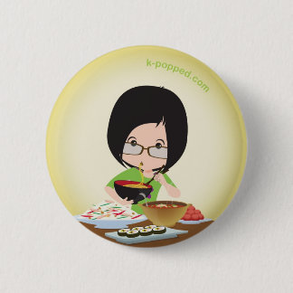 Badge Rond 5 Cm Le coq régale le bouton