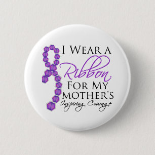 Badge Rond 5 Cm Le courage de inspiration de la mère - Cancer