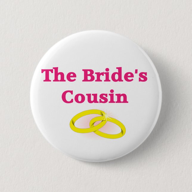 Badge Rond 5 Cm Le cousin de la mariée (Devant)