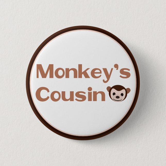 Badge Rond 5 Cm Le cousin du singe (Devant)