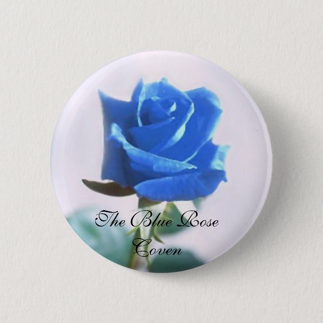 Badge Rond 5 Cm Le Coven bleu de rose (Devant)