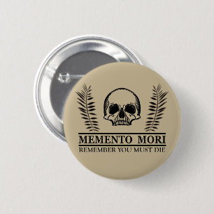 Badge Rond 5 Cm Le crâne Memento mori