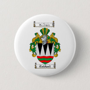 BADGE ROND 5 CM LE CREST DE FAMILLE DE CALDWELL - MANTEAU DE