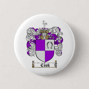 BADGE ROND 5 CM LE CREST DE FAMILLE DE CUISINIER - MANTEAU DE