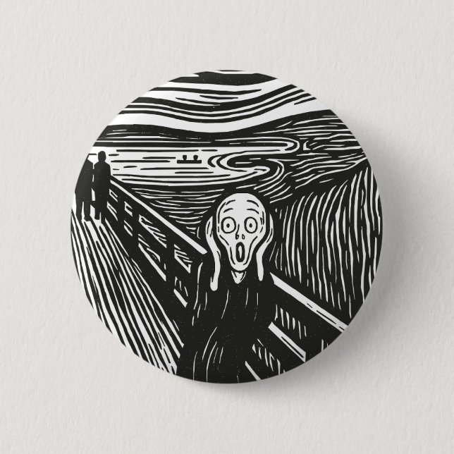 Badge Rond 5 Cm Le cri d'Edvard Munch (Devant)