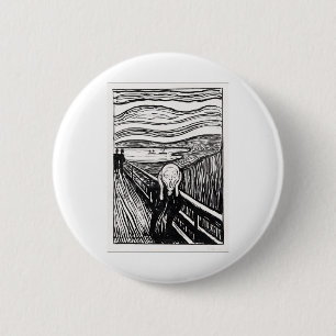 Badge Rond 5 Cm le cri d'Edvard Munch