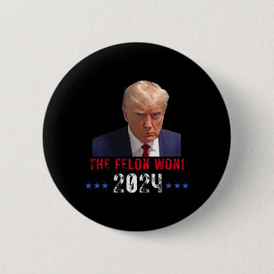Badge Rond 5 Cm Le criminel a gagné Trump a gagné élection Préside
