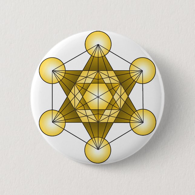 Badge Rond 5 Cm Le cube de Metatron (Devant)