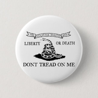 Badge Rond 5 Cm Le Culpeper ne marchent pas sur moi le drapeau