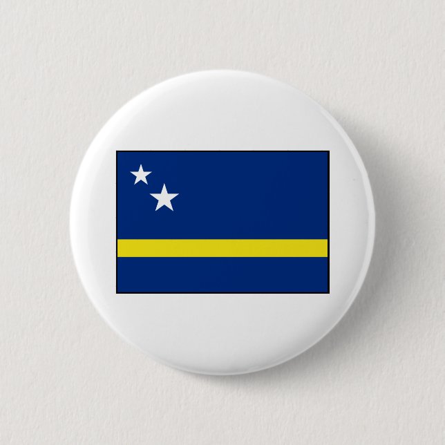 Badge Rond 5 Cm Le Curaçao - drapeau de Curacaoan (Devant)