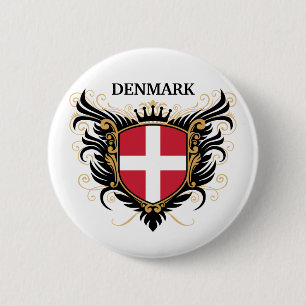Badge Rond 5 Cm Le Danemark [personnalisez]