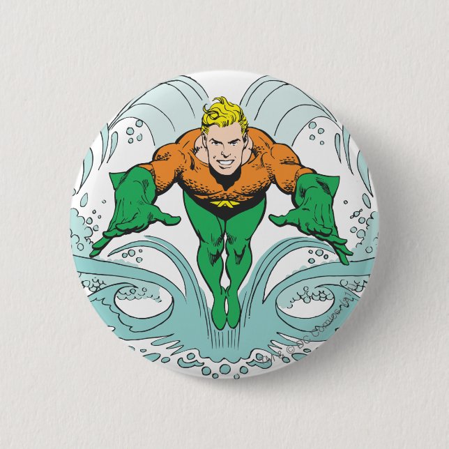Badge Rond 5 Cm Le déjeuner d'Aquaman en avant (Devant)