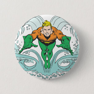 Badge Rond 5 Cm Le déjeuner d'Aquaman en avant