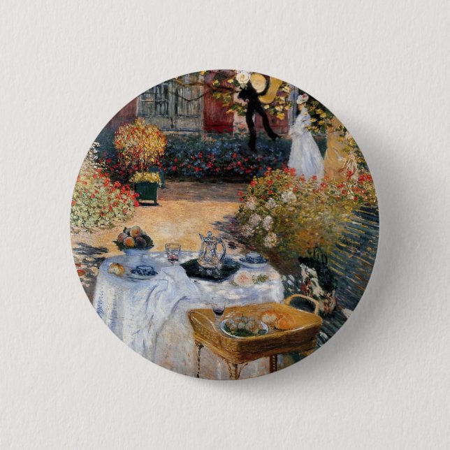Badge Rond 5 Cm Le déjeuner de Claude Monet (Devant)